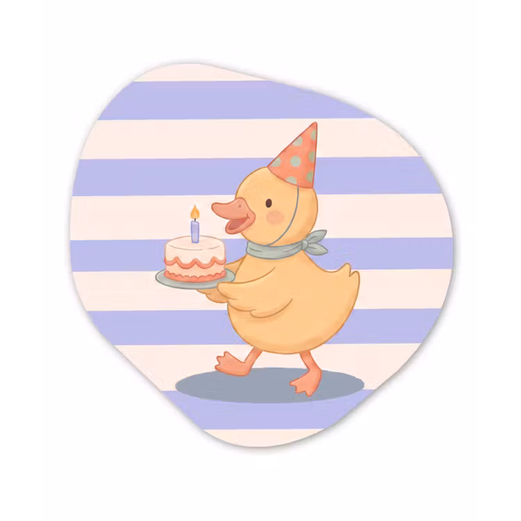 Forexbild Organische Form - Vogel – Fest – Torte – Kinder – Illustration — 1