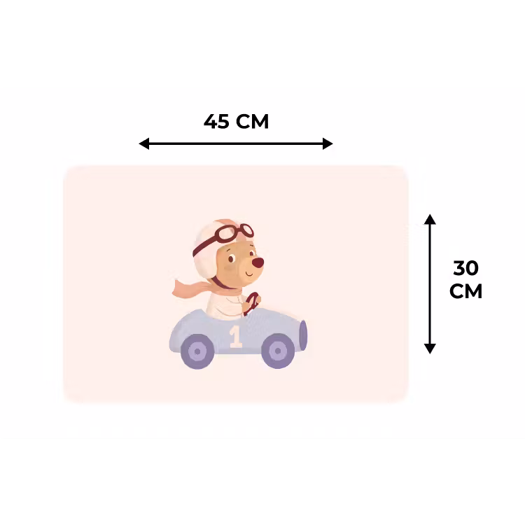Tischset - 6 Stück - Bär – Auto – Kinderzimmer – Cartoon – Verspielt — 3