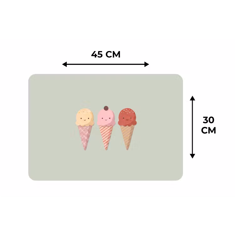 Tischset - 6 Stück - Eis – Eistüten – Essen – Illustration – Fröhlich — 3