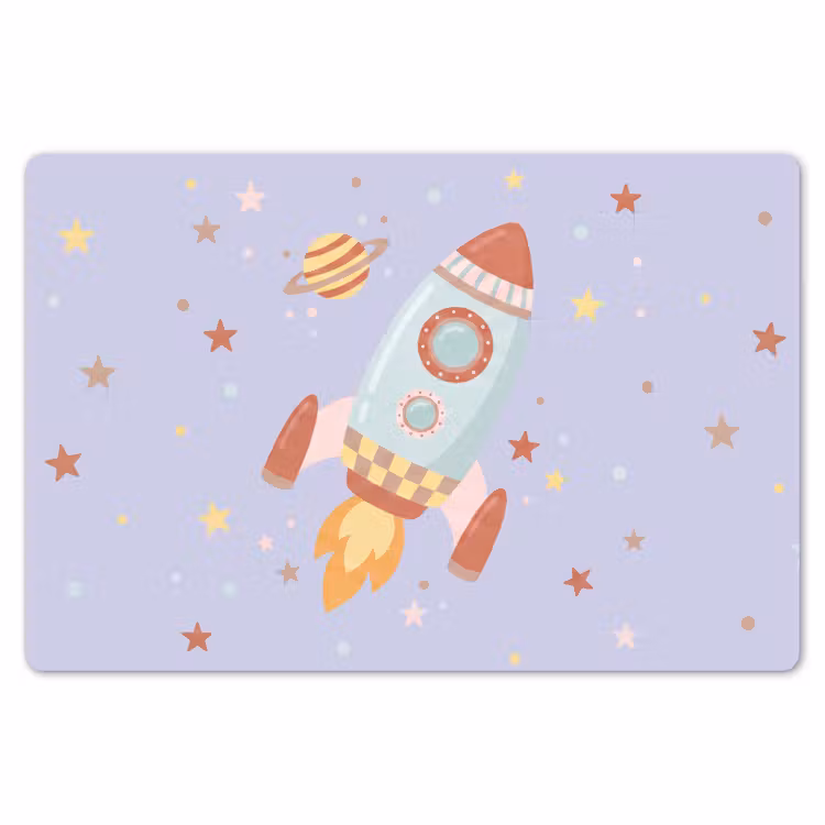 Tischset - 6 Stück - Rakete – Weltraum – Planet – Illustration — 6