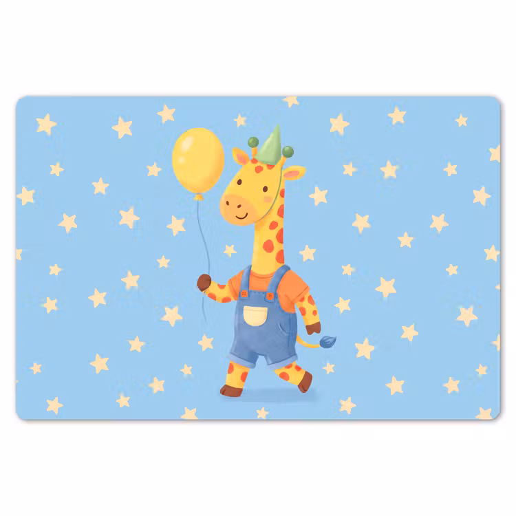 Tischset - 6 Stück - Tiere – Giraffe – Luftballon – Party – Kinderzimmer — 6