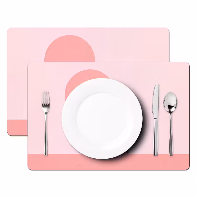 Tischset - 6 Stück - Tiere – Skaten – Illustration – Verspielt – Rosa — 2