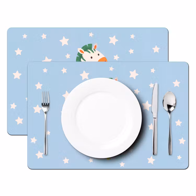 Tischset - 6 Stück - Tiere – Tanz – Illustration – Kinderzimmer – Sterne — 2