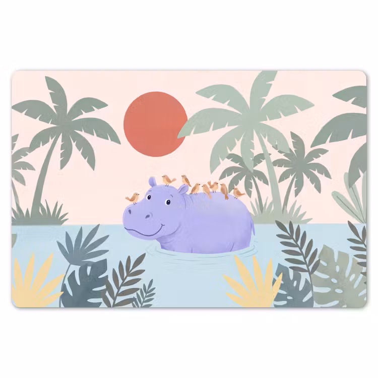Tischset - 6 Stück - Tiere – Vogel – Wasser – Natur – Illustration — 6