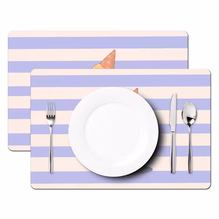 Tischset - 6 Stück - Vogel – Fest – Torte – Kinder – Illustration — 2