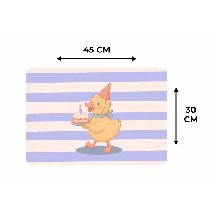 Tischset - 6 Stück - Vogel – Fest – Torte – Kinder – Illustration — 3