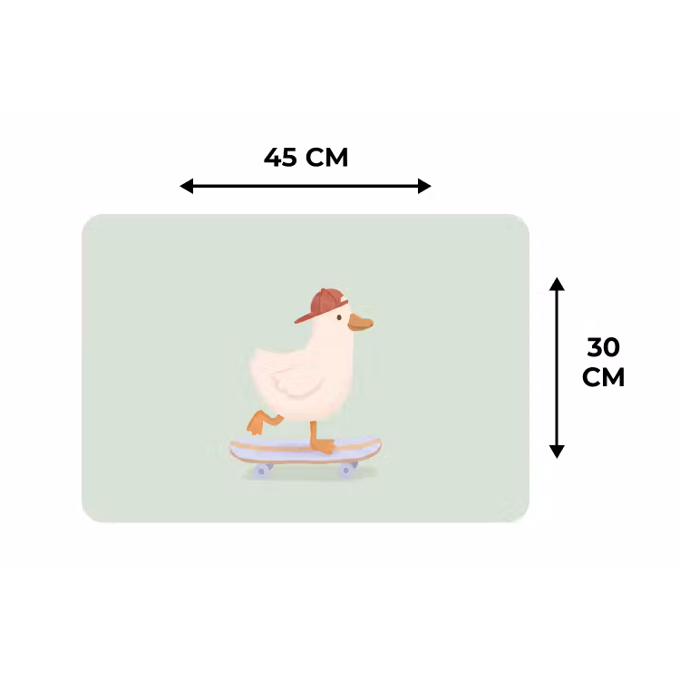 Tischset - 6 Stück - Vogel – Skateboard – Tiere – Cartoon – Verspielt — 3