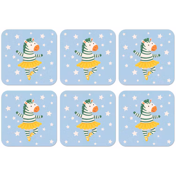 Untersetzer - Tiere – Tanz – Illustration – Kinderzimmer – Sterne — 1