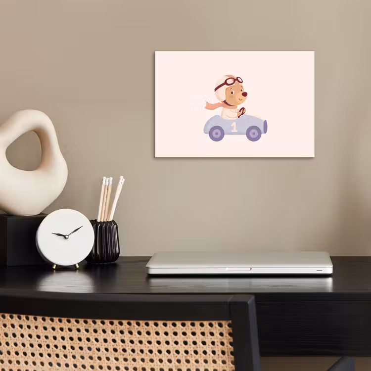 Poster - Bär – Auto – Kinderzimmer – Cartoon – Verspielt — 2