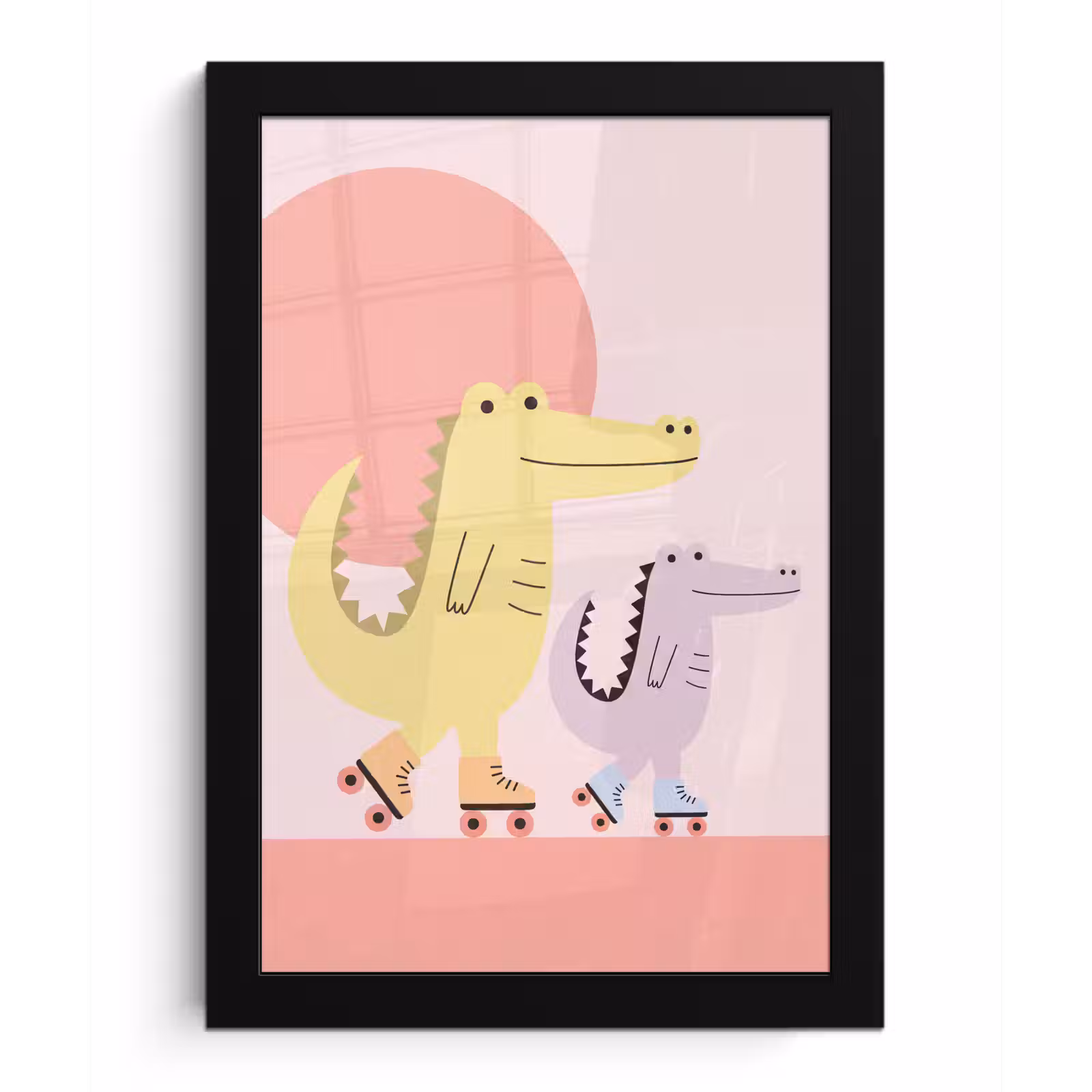Bilder mit Rahmen - Tiere – Skaten – Illustration – Verspielt – Rosa — 1