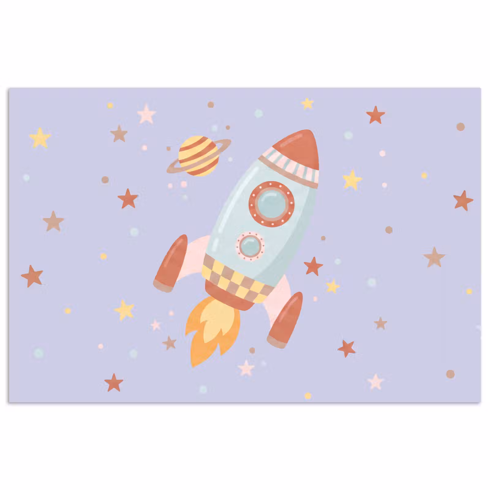 Poster - Rakete – Weltraum – Planet – Illustration — 1