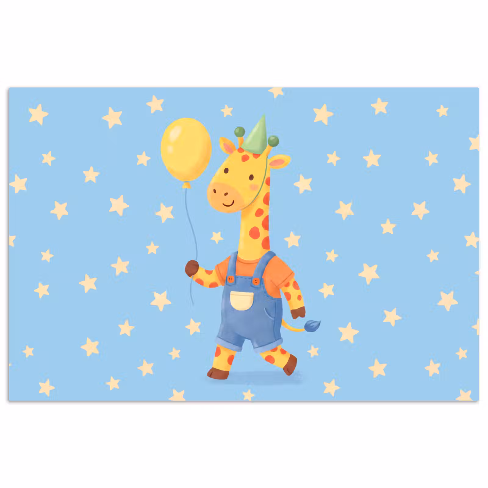 Poster - Tiere – Giraffe – Luftballon – Party – Kinderzimmer — 1