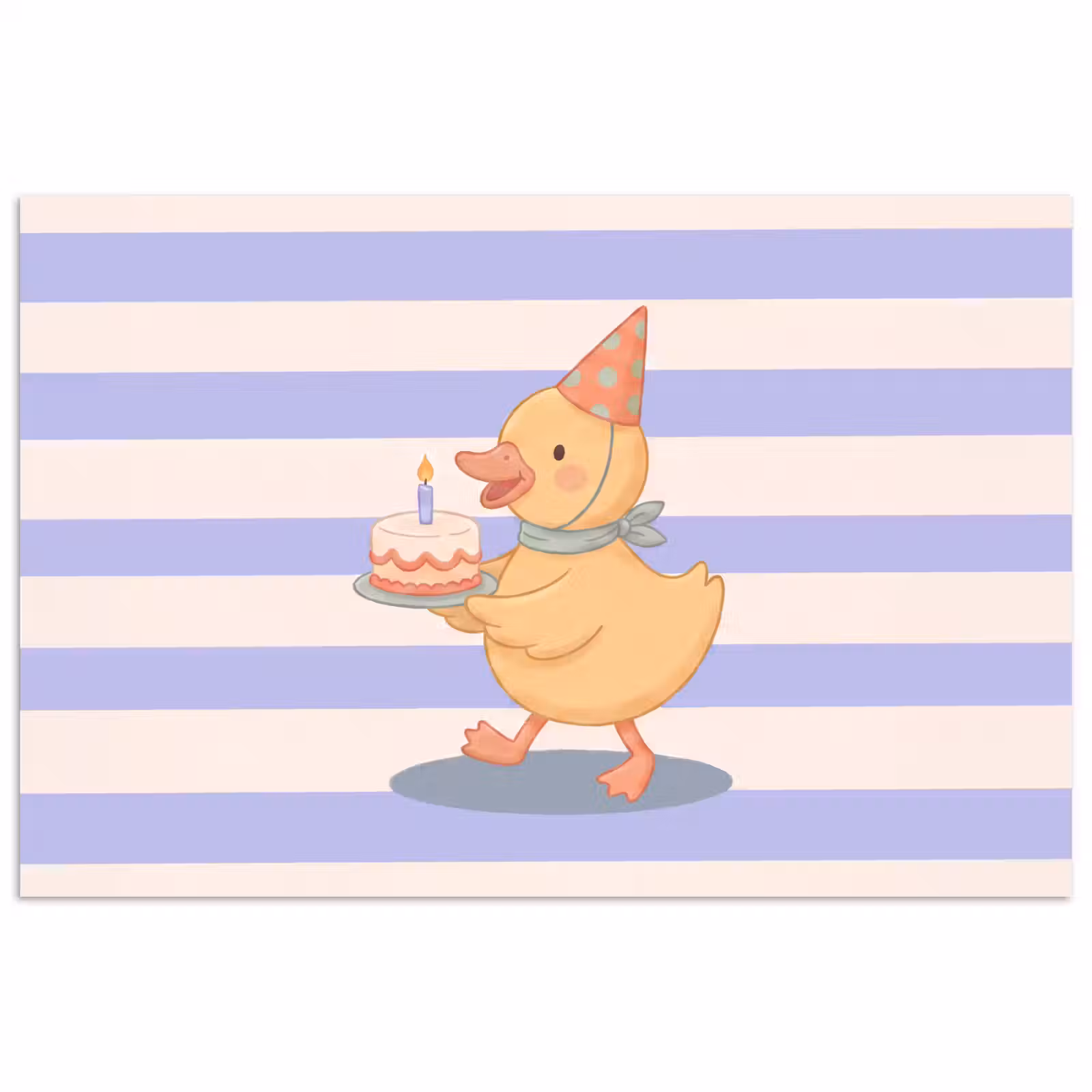 Poster - Vogel – Fest – Torte – Kinder – Illustration — 1