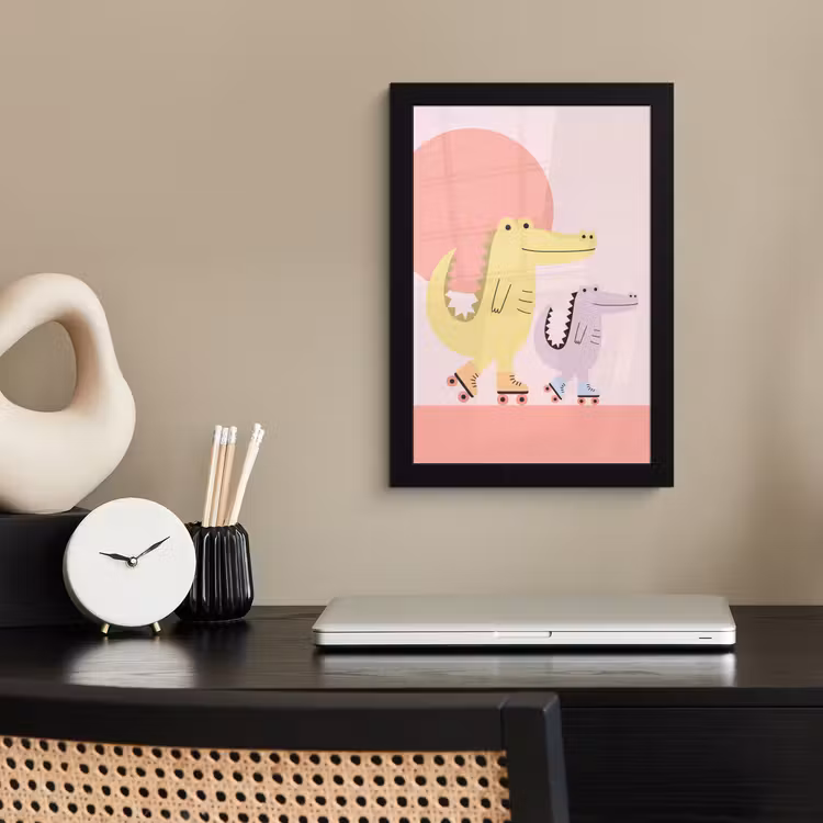 Bilder mit Rahmen - Tiere – Skaten – Illustration – Verspielt – Rosa — 2