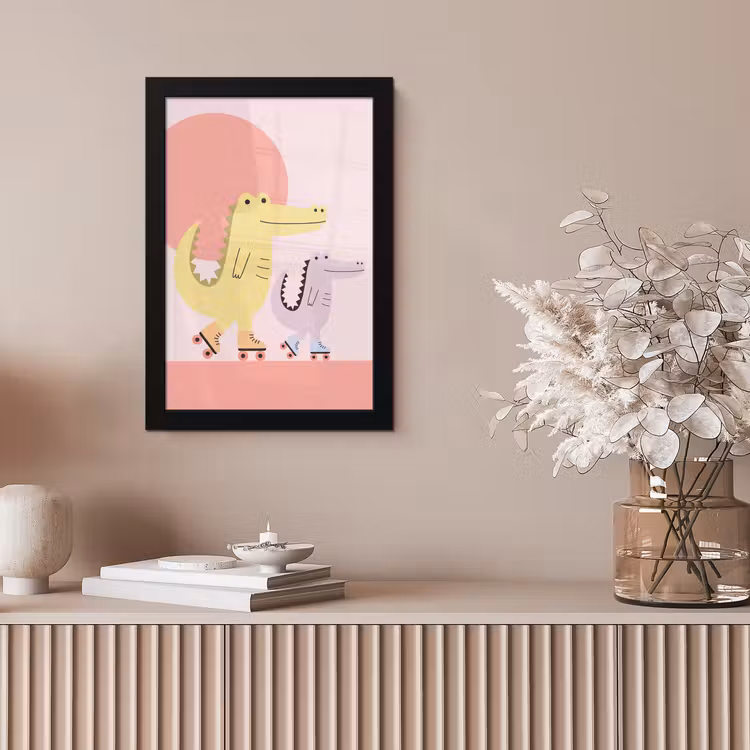 Bilder mit Rahmen - Tiere – Skaten – Illustration – Verspielt – Rosa — 4