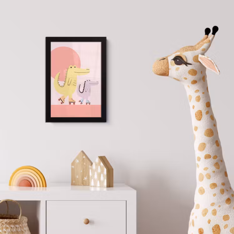 Bilder mit Rahmen - Tiere – Skaten – Illustration – Verspielt – Rosa — 5