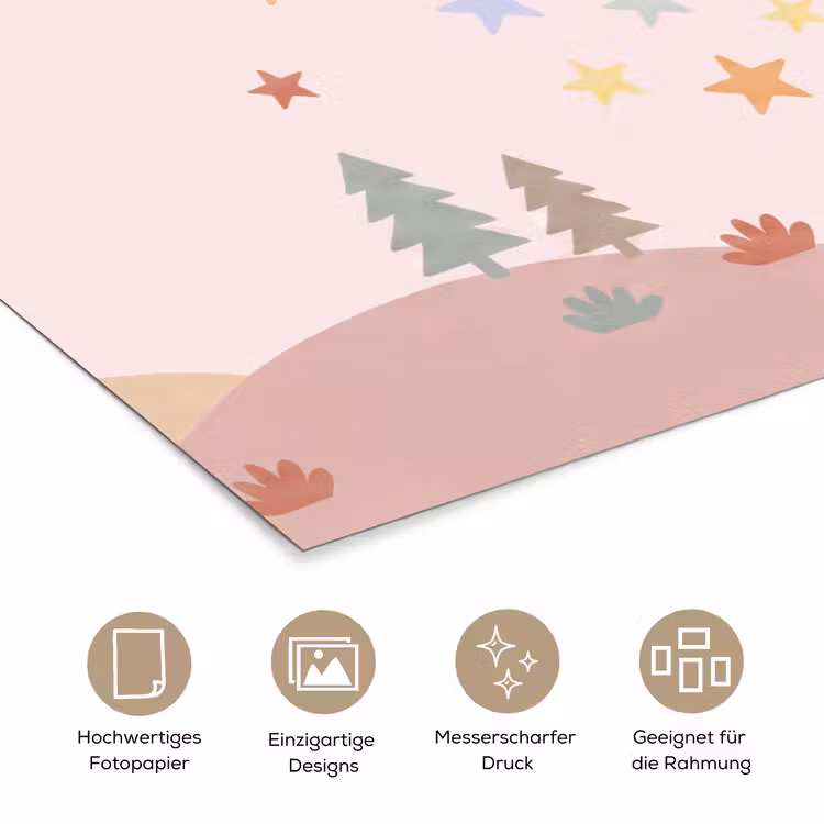 Poster - Sonne – Mond – Sterne – Kinderzimmer – Pastell — 5