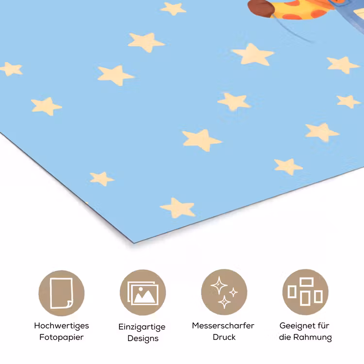 Poster - Tiere – Giraffe – Luftballon – Party – Kinderzimmer — 5