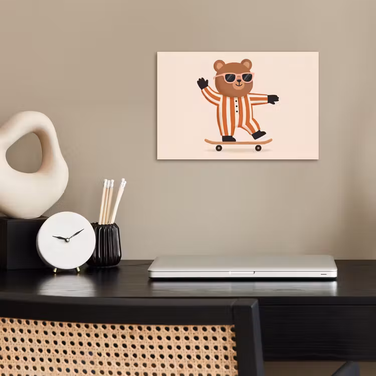 Poster - Tiere – Skateboard – Spiel – Zeichentrick – Rosa — 2