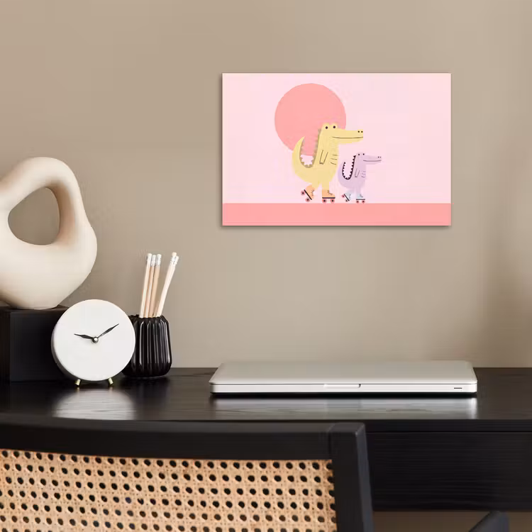 Poster - Tiere – Skaten – Illustration – Verspielt – Rosa — 2