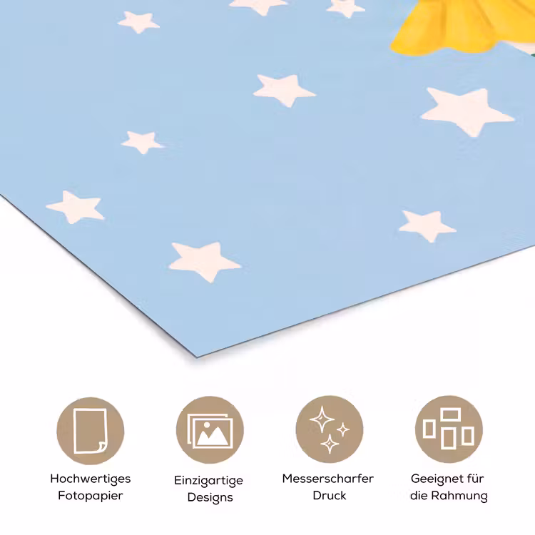 Poster - Tiere – Tanz – Illustration – Kinderzimmer – Sterne — 5
