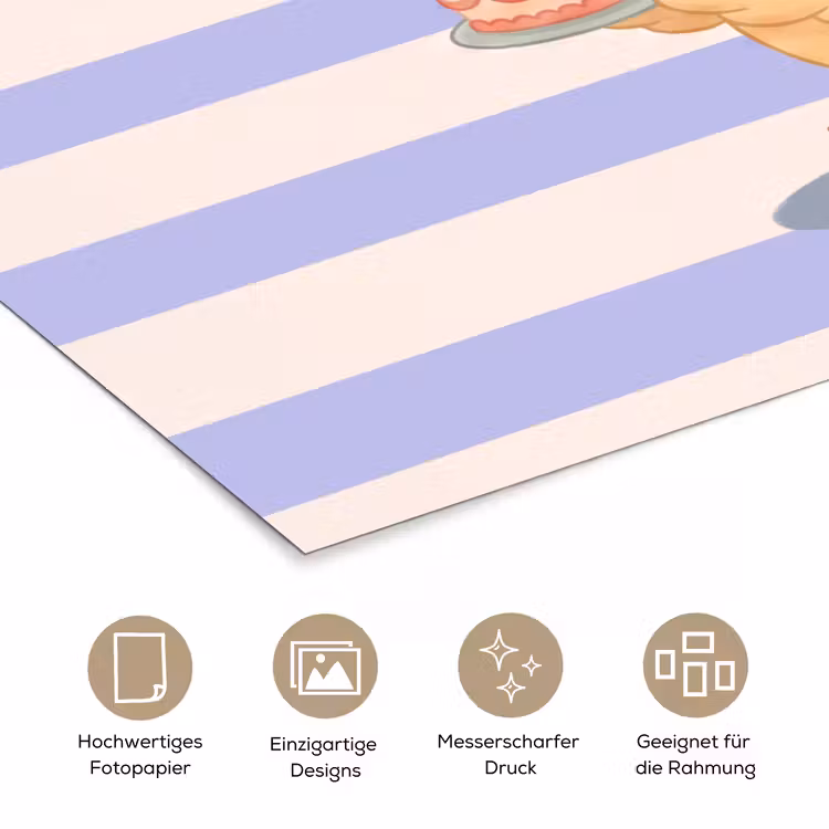 Poster - Vogel – Fest – Torte – Kinder – Illustration — 5
