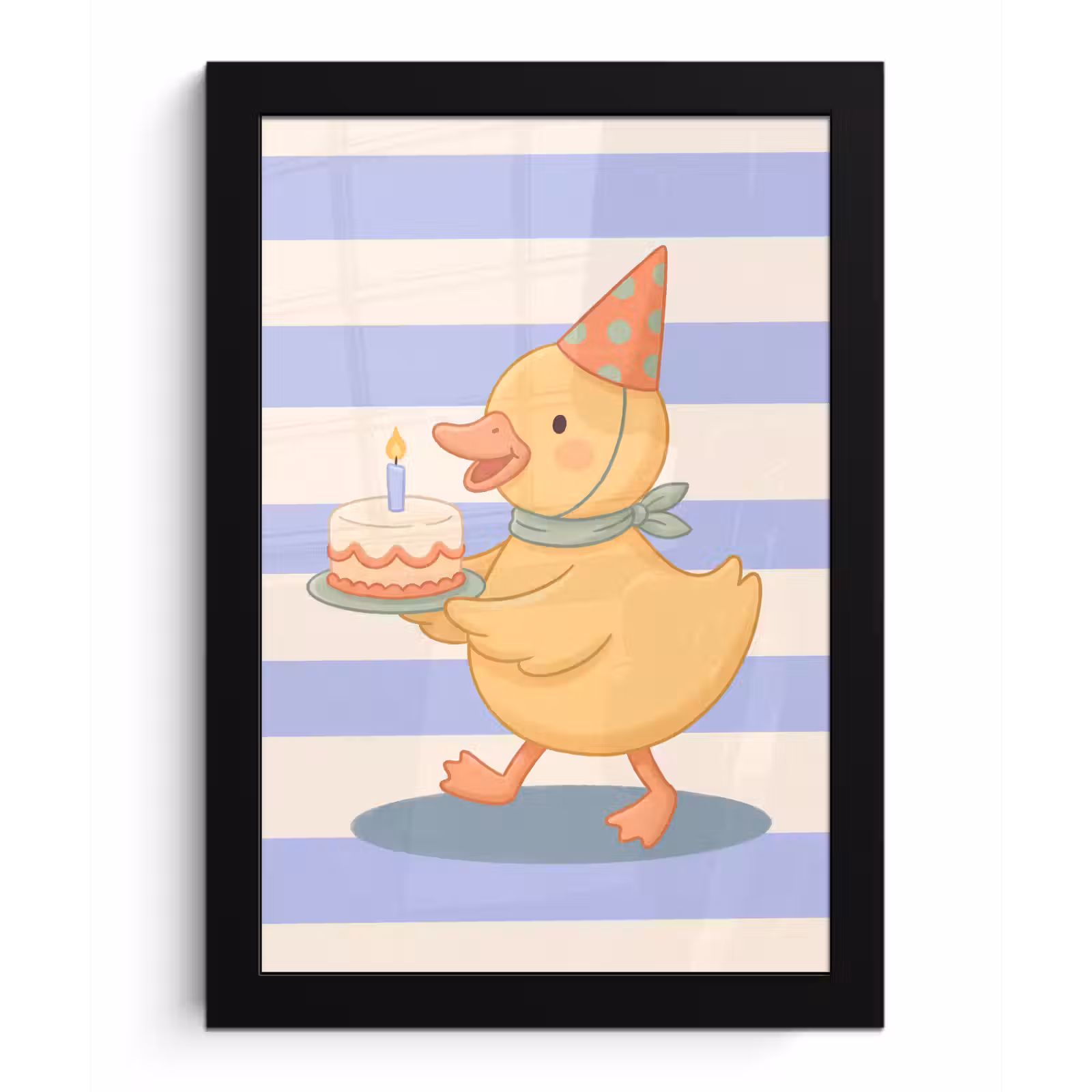 Bilder mit Rahmen - Vogel – Fest – Torte – Kinder – Illustration — 1