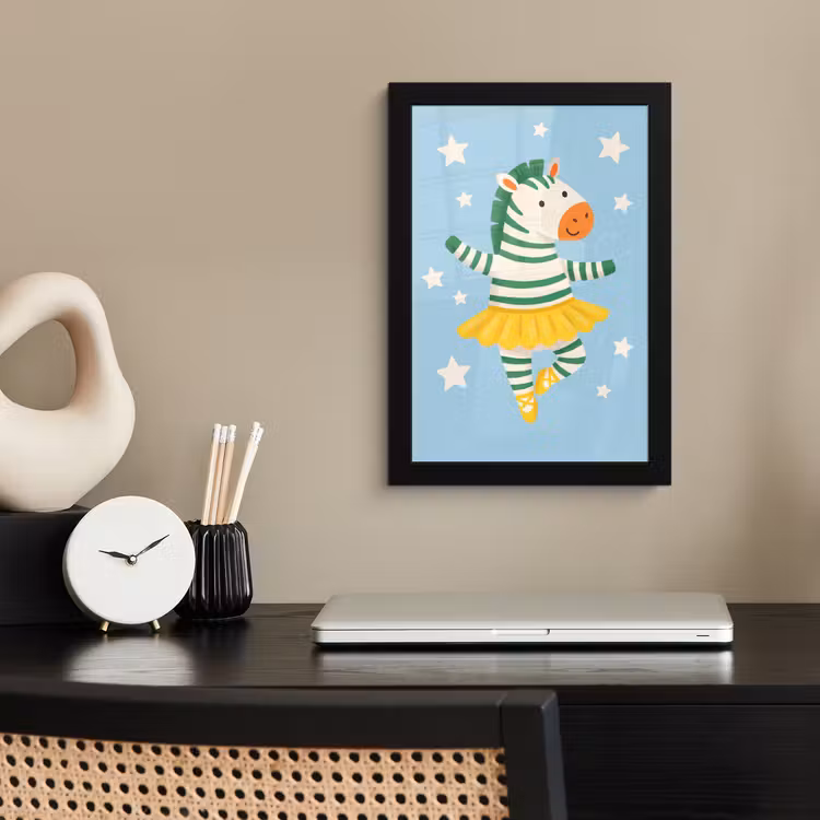 Bilder mit Rahmen - Tiere – Tanz – Illustration – Kinderzimmer – Sterne — 2