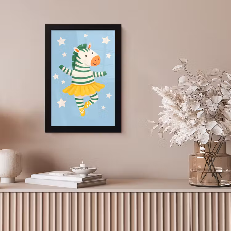 Bilder mit Rahmen - Tiere – Tanz – Illustration – Kinderzimmer – Sterne — 4