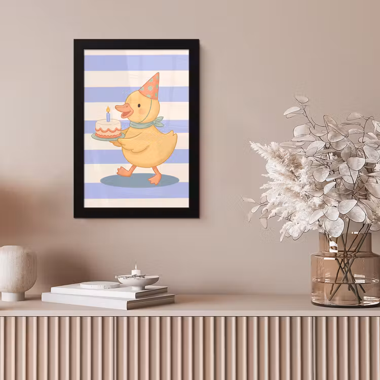 Bilder mit Rahmen - Vogel – Fest – Torte – Kinder – Illustration — 4