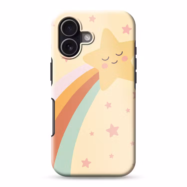 Handyhülle Toughcase - Stern – Regenbogen – Nacht – Illustration – Pastell — 1