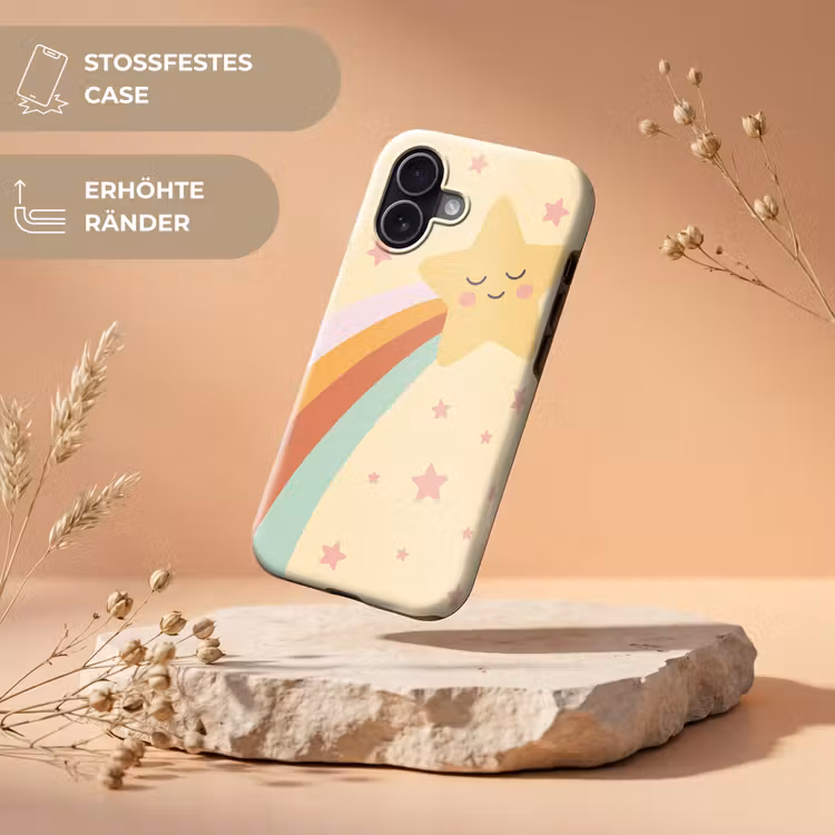 Handyhülle Toughcase - Stern – Regenbogen – Nacht – Illustration – Pastell — 5