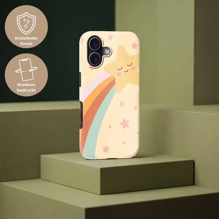 Handyhülle Toughcase - Stern – Regenbogen – Nacht – Illustration – Pastell — 7