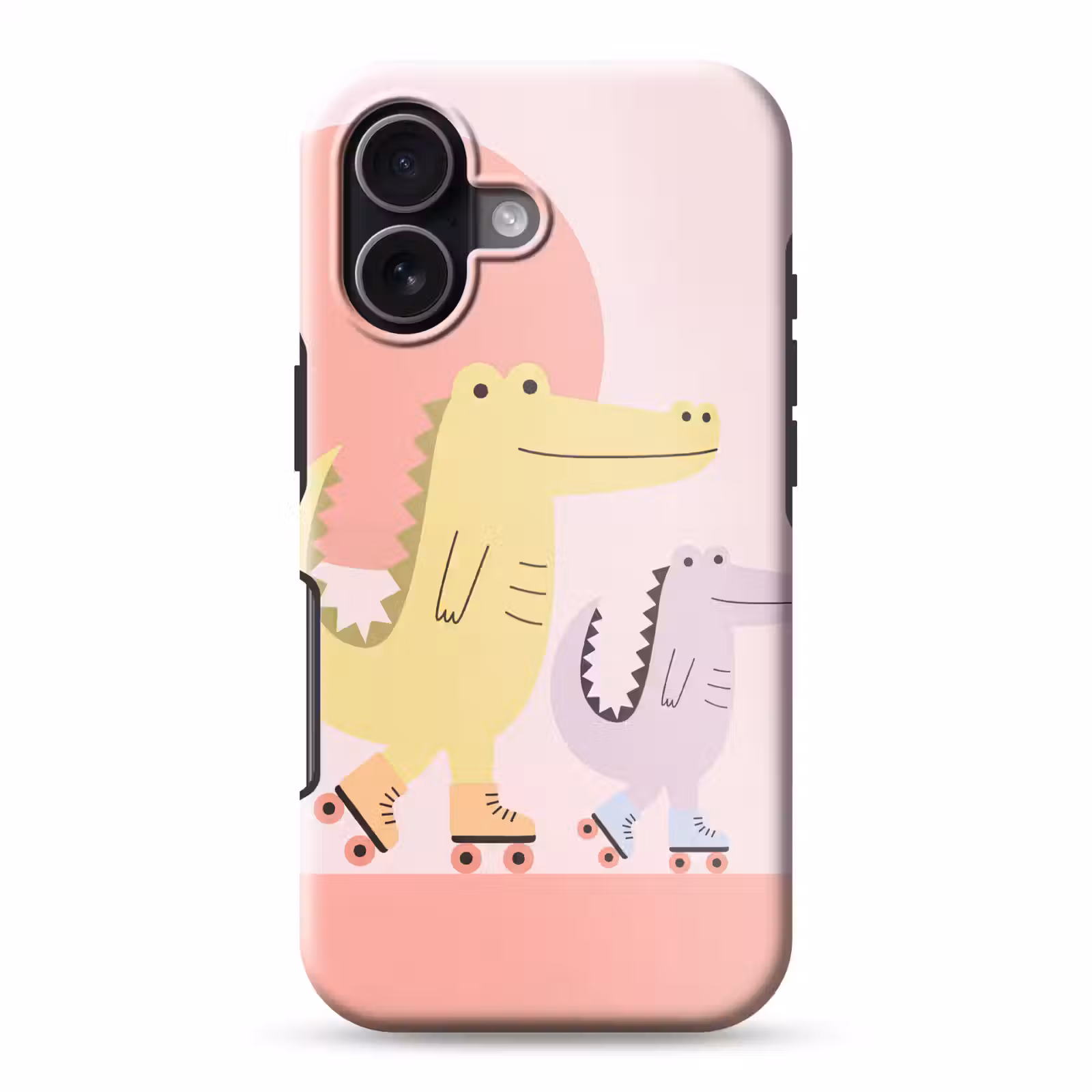 Handyhülle Toughcase - Tiere – Skaten – Illustration – Verspielt – Rosa — 1