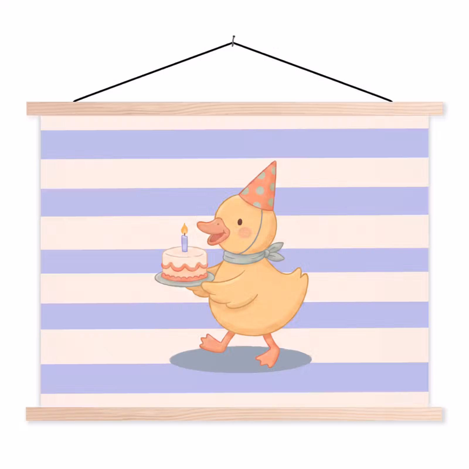 Stoffbild - Vogel – Fest – Torte – Kinder – Illustration — 1