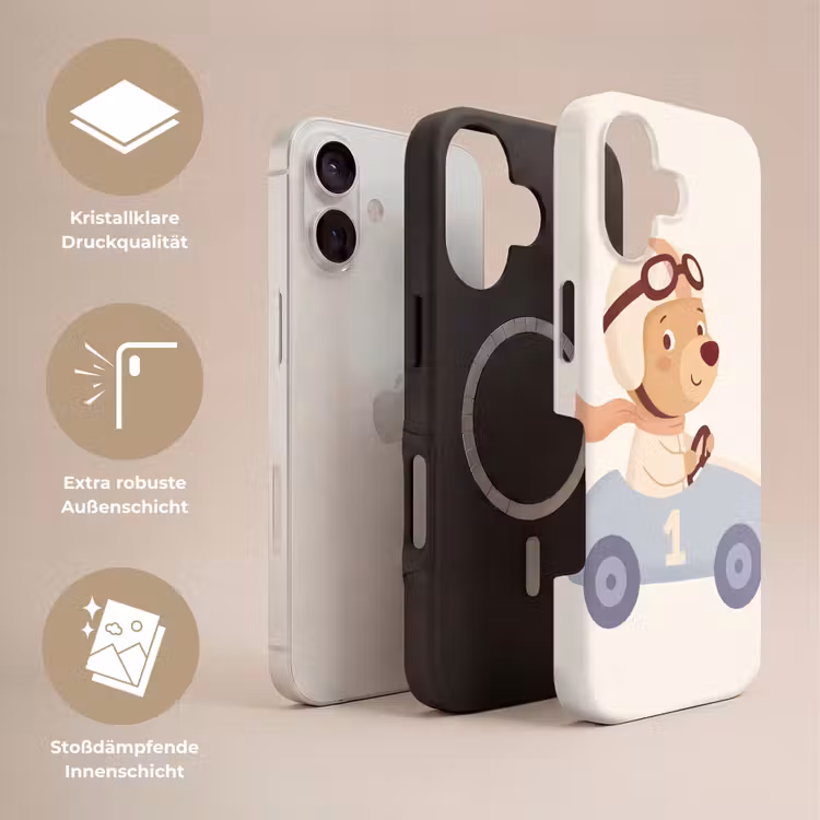 Handyhülle Toughcase - Bär – Auto – Kinderzimmer – Cartoon – Verspielt — 3