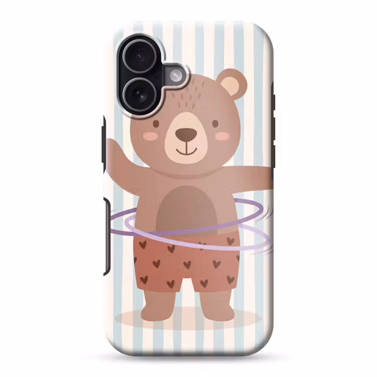 Handyhülle Toughcase - Bär – Reifen – Kinderzimmer – Illustration – Braun — 1