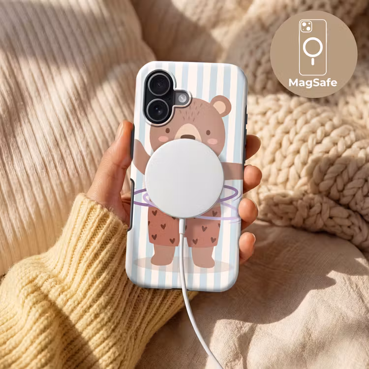 Handyhülle Toughcase - Bär – Reifen – Kinderzimmer – Illustration – Braun — 8