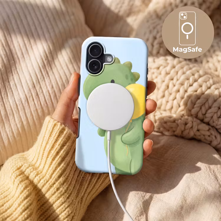 Handyhülle Toughcase - Dinosaurier – Luftballon – Kinderzimmer – Illustration – Grün — 8
