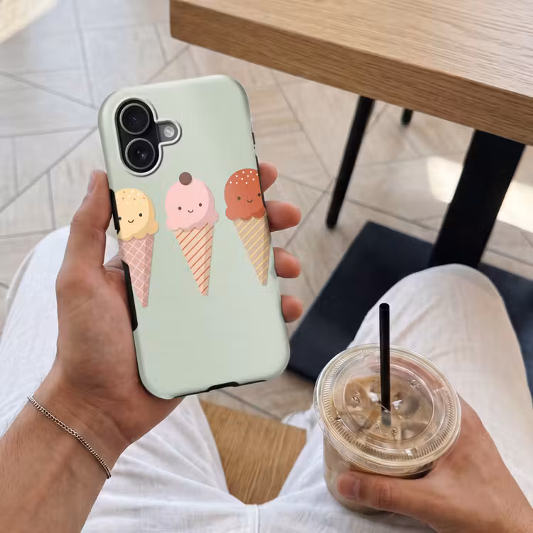 Handyhülle Toughcase - Eis – Eistüten – Essen – Illustration – Fröhlich — 4