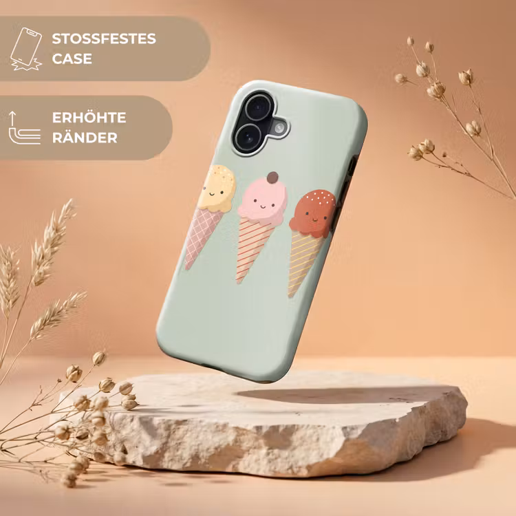 Handyhülle Toughcase - Eis – Eistüten – Essen – Illustration – Fröhlich — 5