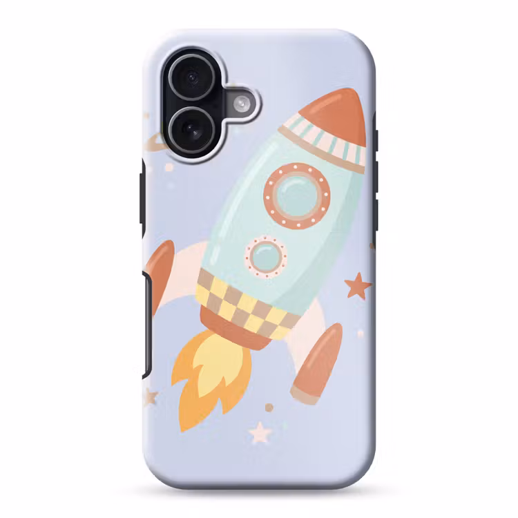 Handyhülle Toughcase - Rakete – Weltraum – Planet – Illustration — 1