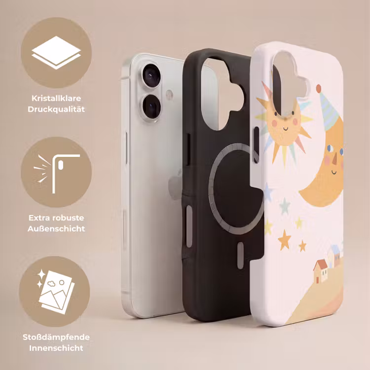 Handyhülle Toughcase - Sonne – Mond – Sterne – Kinderzimmer – Pastell — 3