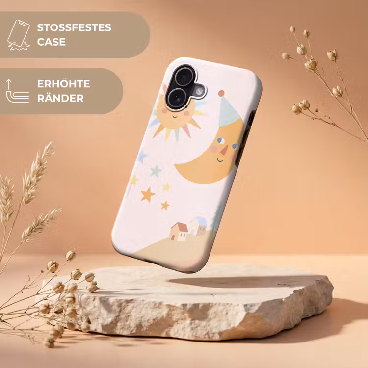 Handyhülle Toughcase - Sonne – Mond – Sterne – Kinderzimmer – Pastell — 5
