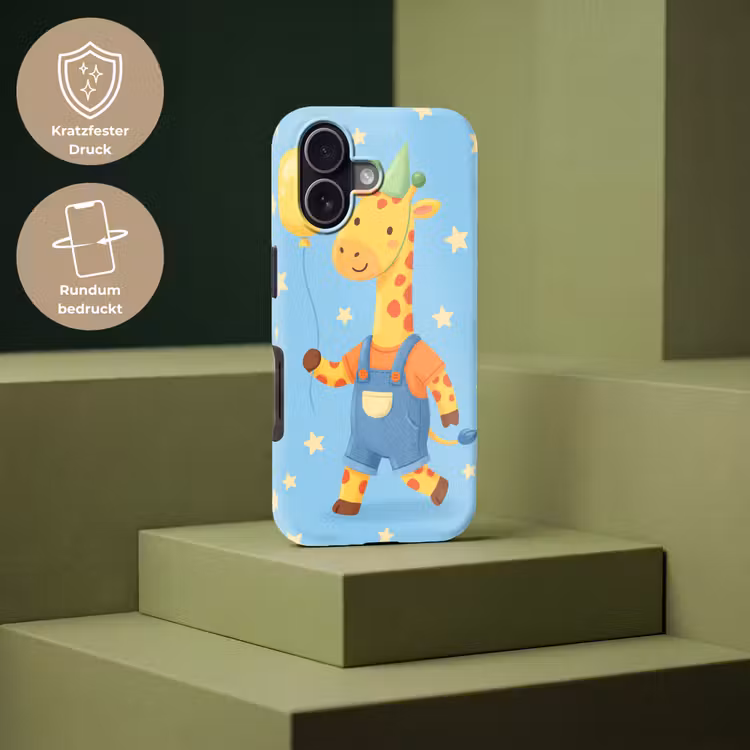 Handyhülle Toughcase - Tiere – Giraffe – Luftballon – Party – Kinderzimmer — 7