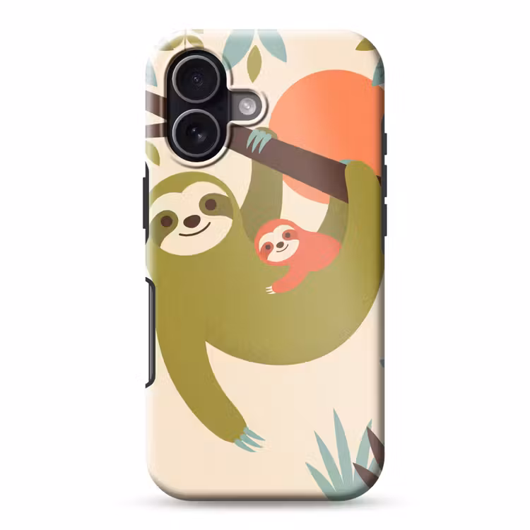 Handyhülle Toughcase - Tiere – Mutter – Baby – Natur – Grün — 1