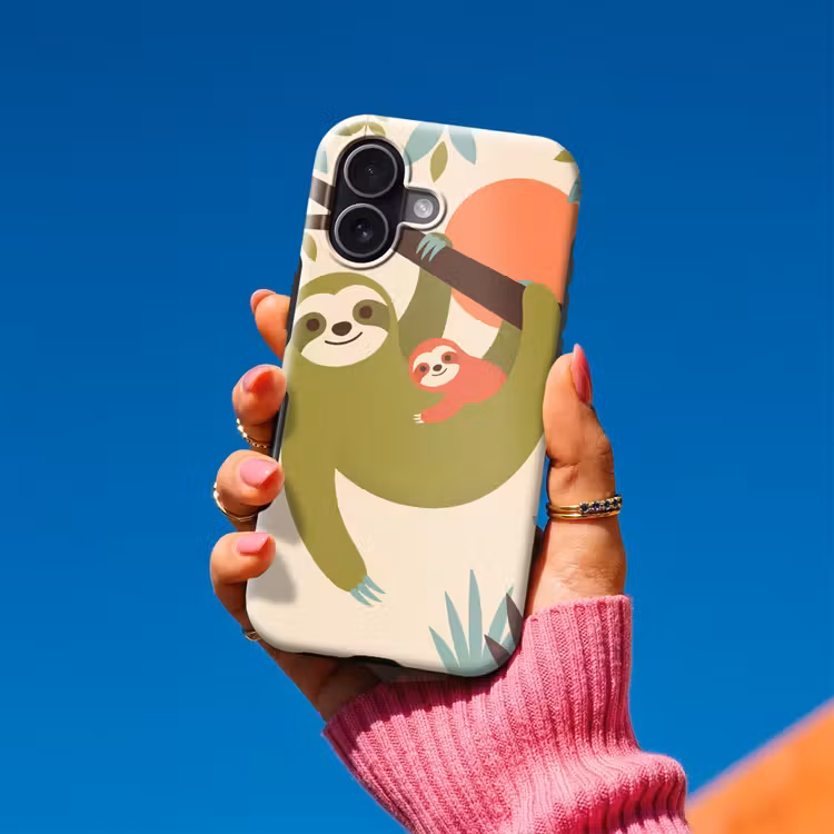 Handyhülle Toughcase - Tiere – Mutter – Baby – Natur – Grün — 2