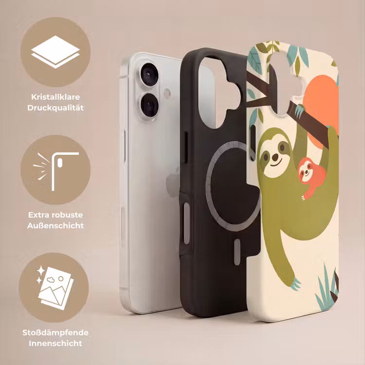 Handyhülle Toughcase - Tiere – Mutter – Baby – Natur – Grün — 3
