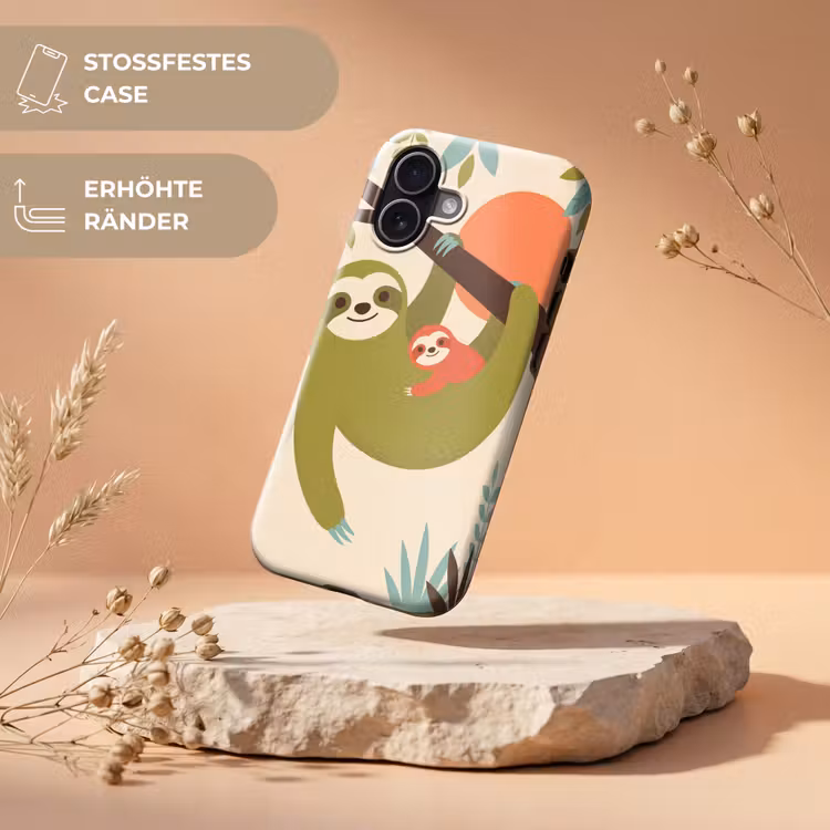 Handyhülle Toughcase - Tiere – Mutter – Baby – Natur – Grün — 5