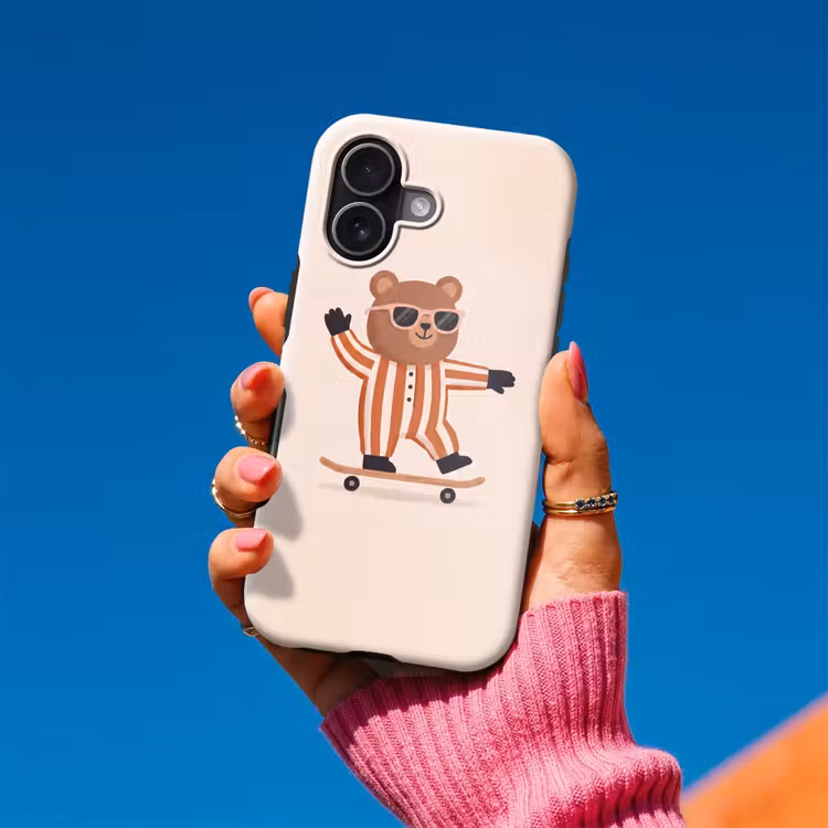Handyhülle Toughcase - Tiere – Skateboard – Spiel – Zeichentrick – Rosa — 2